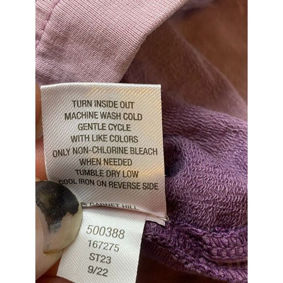 Garnet Hill Shirt Womens Extra Large Purple Ombre Organic Oversized Spandex Lady - Picture 4 of 8